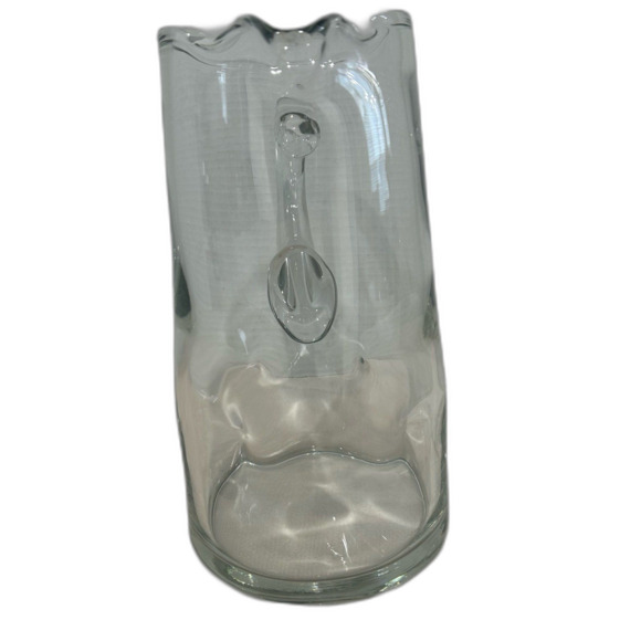 Thick Walls Wavy Glass Water Pitcher. - Picture 5 of 11